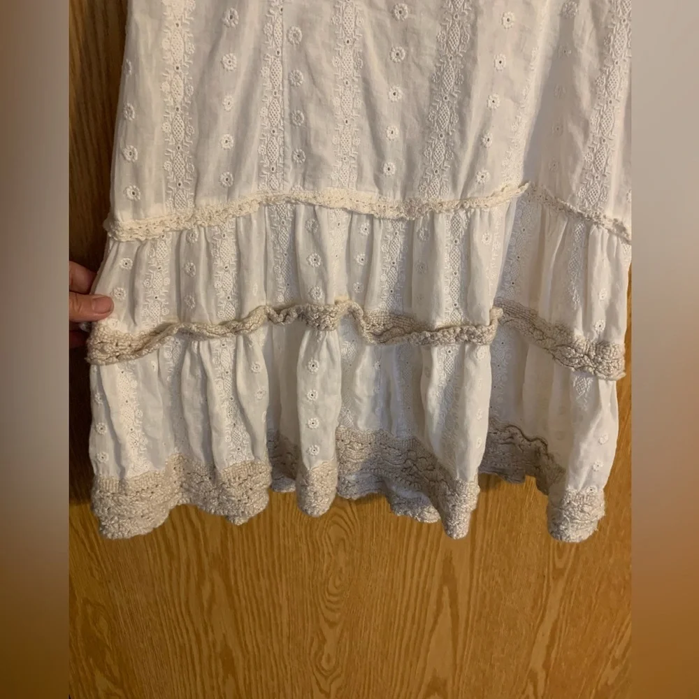 Free People White Eyelet Mini Dress